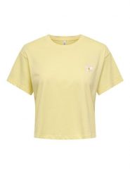 ONLY Koszulka w kolorze żółtym rozmiar: XL. Żółte t-shirty damskie Only, xl, bez wzorów, z bawełny, bez kołnierzyka. Za 57.06 zł.