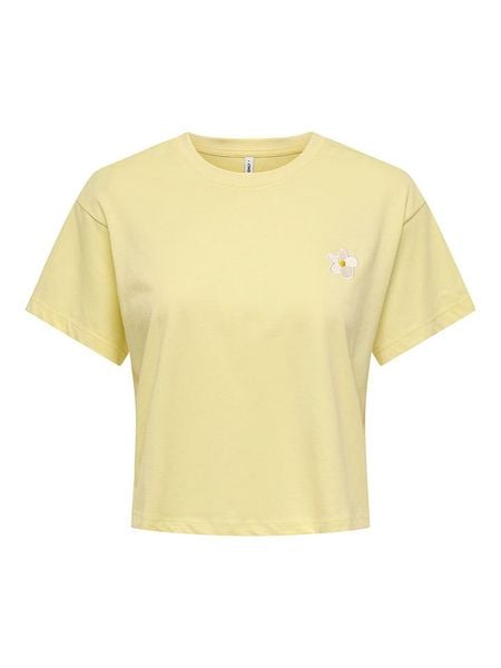 ONLY Koszulka w kolorze żółtym rozmiar: XL. Żółte t-shirty damskie Only, xl, bez wzorów, z bawełny, bez kołnierzyka. Za 57.06 zł.