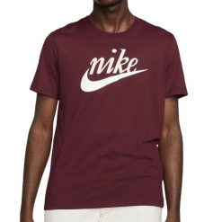 T-shirt sportowy męski Nike DZ3279-681. Czerwone t-shirty męskie Nike, m, bez wzorów, bez kołnierzyka. Za 79.00 zł.