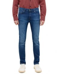 Męskie Spodnie Jeansowe Mustang Style Vegas Slim Denim Blue 1014857 5000 883. Niebieskie spodnie materiałowe męskie Mustang, bez wzorów, z denimu. Za 219.99 zł.