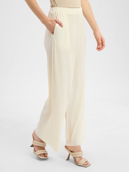 Samsøe Samsøe Szerokie spodnie - Uma Kobiety biały, L. Białe spodnie materiałowe damskie Samsoe & Samsoe, bez wzorów, z syntetyku, eleganckie. Za 329.95 zł.