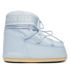 Śniegowce Moon Boot. Niebieskie buty zimowe męskie Moon Boot, z nylonu, bez zapięcia. Za 809.99 zł.