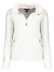 Geographical Norway Kurtka polarowa "Upaline" w kolorze białym rozmiar: XXL. Białe kurtki damskie Geographical Norway, xxl, bez wzorów, z materiału, bez kaptura. Za 88.23 zł.