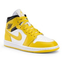 Buty damskie Nike Air Jordan 1 Mid. Żółte obuwie do biegania damskie Nike, Nike Air Jordan. Za 549.99 zł.