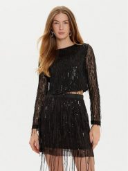ONLY Bluzka Spacy 15331803 Czarny Cropped Fit. Czarne bluzki damskie Only, m, bez wzorów, z syntetyku, bez ramiączek. Za 119.99 zł.