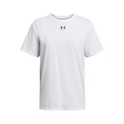 Damska koszulka z nadrukiem Under Armour Campus. Białe bluzki sportowe damskie Under Armour, xl, bez wzorów, z bawełny, bez kołnierzyka. Za 152.10 zł.