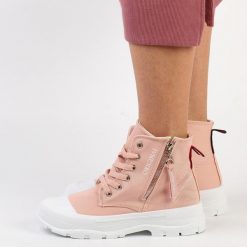 Różowe trampki damskie Sabatina Dm-02 Gruby Spód. Czerwone trampki i tenisówki damskie Sabatina, z aplikacjami, z tkaniny. Za 109.00 zł.