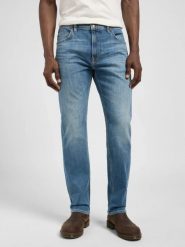 MESKIE SPODNIE LEE RIDER WESLEY 112371296. Spodnie materiałowe męskie Lee, bez wzorów, z jeansu. Za 219.99 zł.