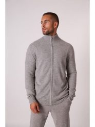 Perfect Cashmere Kaszmirowy kardigan "Cody" w kolorze szarym rozmiar: XXL. Szare kardigany męskie Perfect Cashmere, xxl, bez wzorów, z kaszmiru, bez kołnierzyka. Za 434.99 zł.