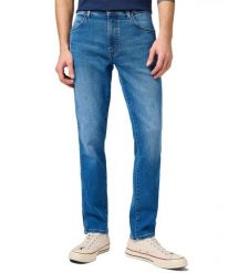 MESKIE SPODNIE WRANGLER LARSTON WAVE 112362341. Spodnie materiałowe męskie Wrangler, bez wzorów, z jeansu. Za 219.99 zł.