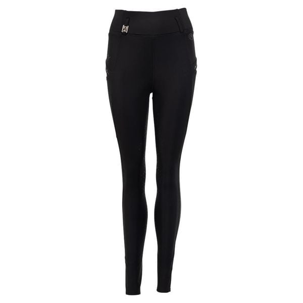 Damskie silikonowe legginsy jeździeckie z pełną przyczepnością ANKY Exposure C-W. Czarne legginsy damskie ANKY, m, bez wzorów, z materiału. Za 553.50 zł.