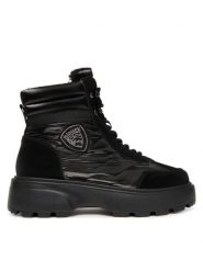 Blauer Trapery F5BLANCA03/NYP Czarny. Czarne trapery damskie Blauer, z materiału, bez obcasa. Za 689.99 zł.