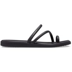 Klapki damskie Crocs Miami Toe Loop Sandal. Czarne klapki damskie Crocs, bez wzorów, bez obcasa. Za 200.65 zł.