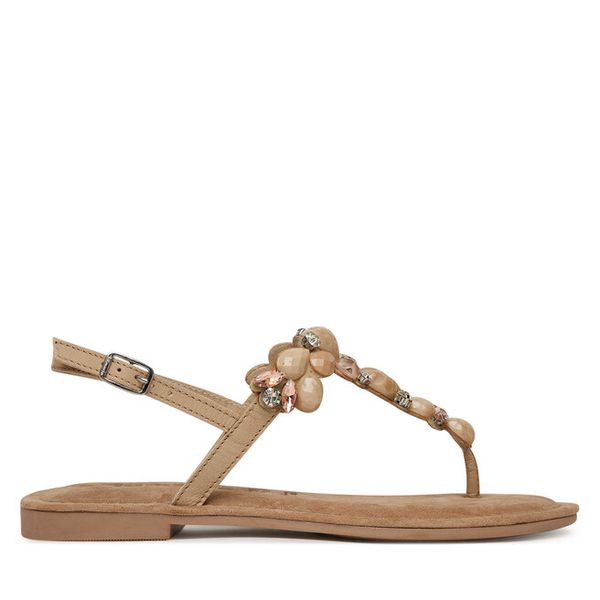 Sandały Tamaris. Brązowe sandały damskie Tamaris, bez wzorów, bez obcasa, na płaskiej podeszwie. Za 229.99 zł.