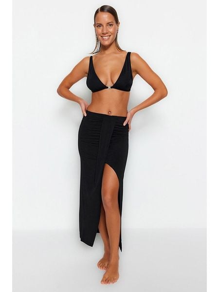 Trendyol Spódnica w kolorze czarnym rozmiar: 38. Czarne spódniczki damskie Trendyol, bez wzorów, z podwyższonym stanem, maxi, proste. Za 69.58 zł.