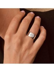 Eclat d'Argent Srebrny pierścionek z cyrkoniami rozmiar: 58. Szare pierścionki damskie Eclat d'Argent, z cyrkonią, srebrne. Za 246.53 zł.
