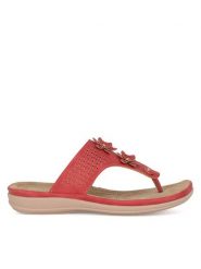 Clara Barson Japonki WYL0510-26 Czerwony. Czerwone klapki damskie Clara Barson, bez wzorów, z syntetyku, bez obcasa. Za 53.99 zł.