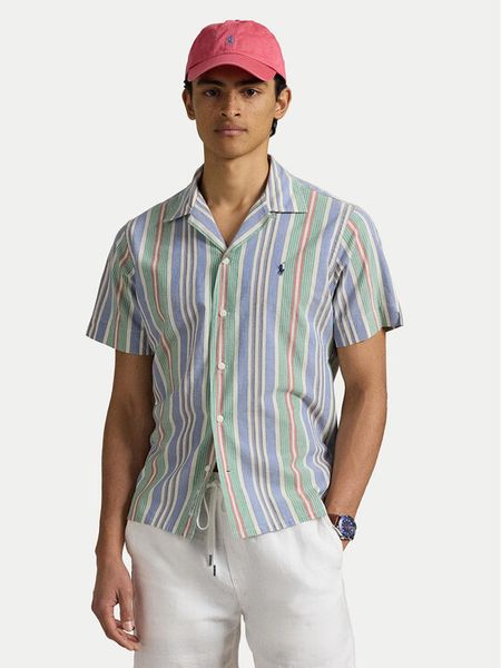 Polo Ralph Lauren Koszula 710965813002 Niebieski Classic Fit. Niebieskie koszule męskie Polo Ralph Lauren, l, bez wzorów, z bawełny, bez kołnierzyka, bez ramiączek. Za 519.99 zł.