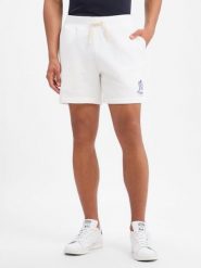 Polo Ralph Lauren szorty dresowe Mężczyźni Bawełna biały, L. Białe szorty męskie Polo Ralph Lauren, z bawełny, bez kołnierzyka. Za 549.95 zł.