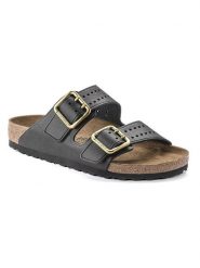Birkenstock Skórzane klapki "Arizona Bold" w kolorze czarnym rozmiar: 43. Czarne klapki i japonki męskie Birkenstock, ze skóry. Za 741.83 zł.