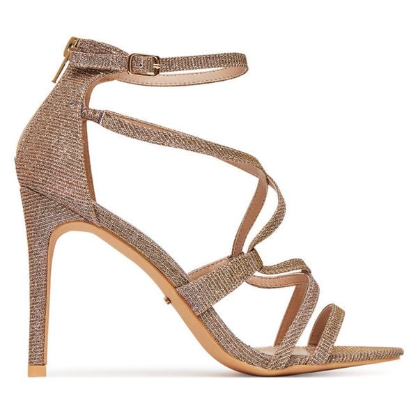 Sandały DeeZee. Żółte sandały damskie DeeZee, bez wzorów, bez obcasa, na szpilce. Za 179.99 zł.