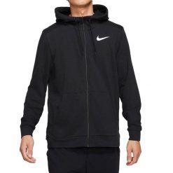 Bluza sportowa męska Nike Drifit. Czarne bluzy sportowe męskie Nike, l. Za 399.99 zł.