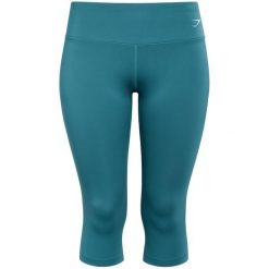 Legginsy treningowe damskie Gymshark Training Cropped. Niebieskie legginsy damskie Gymshark, s, bez wzorów, z poliesteru. Za 89.99 zł.