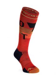 Skarpety narciarskie męskie Ortovox Freeride Long Socks Cozy. Czerwone skarpetki męskie ORTOVOX, bez wzorów, z elastanu. Za 164.99 zł.