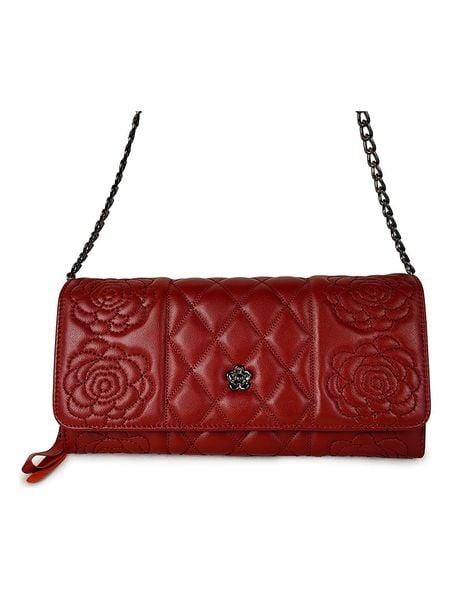 ORE10 Skórzana torebka "Misca" w kolorze czerwonym - 25 x 13 x 3 cm rozmiar: onesize. Czerwone torebki klasyczne damskie ORE10, bez wzorów, z materiału, bez dodatków. Za 173.99 zł.