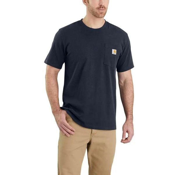 Koszulka sportowa męska T-shirt Carhartt Heavyweight Pocket K87. Niebieskie t-shirty męskie Carhartt, m, bez wzorów, bez kołnierzyka. Za 89.00 zł.