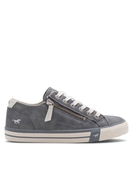 Mustang Trampki 1146-319 Szary. Szare trampki i tenisówki damskie Mustang, bez wzorów, ze skóry. Za 215.99 zł.