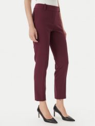 HUGO Spodnie materiałowe Hedima-1 50544742 Bordowy Slim Fit. Czerwone spodnie materiałowe damskie Hugo, bez wzorów, z materiału. Za 398.99 zł.