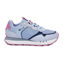 Zamszowe Lekkie Buty Sportowe Damskie Big Star RR274236 HI-POLY System Niebieskie. Niebieskie buty sportowe na co dzień damskie bez wzorów, z zamszu. Za 371.03 zł.