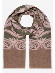 More & More Szal w kolorze oliwkowo-jasnoróżowym rozmiar: onesize. Brązowe szaliki i kominy damskie MORE & MORE, bez wzorów, z materiału. Za 69.75 zł.