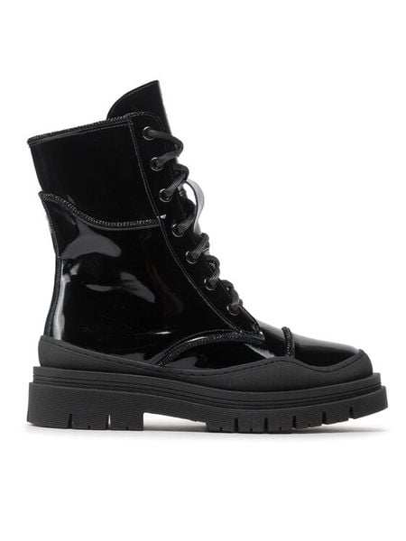 Rage Age Trapery RAGE AGE-RA-16-06-000493 Czarny. Czarne trapery damskie Rage Age, z lakierowanej skóry, bez obcasa. Za 399.99 zł.