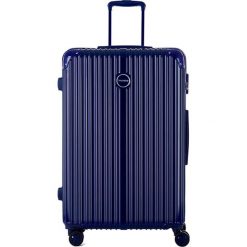 Walizka w kolorze granatowym - 107 l. Niebieskie walizki Bestseller Luggage, bez wzorów, z materiału. W wyprzedaży za 239.95 zł.