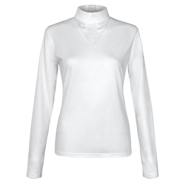 Koszulka jeździecka konkursowa damska EQUESTRIAN QUEEN Callie 25AW. Białe t-shirty damskie EQUESTRIAN QUEEN, l, bez wzorów, z koronki, bez kołnierzyka. Za 172.99 zł.