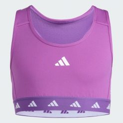 Biustonosz TECHFIT PrimeLift React. Białe biustonosze sportowe damskie Adidas, bez wzorów, z elastanu. Za 109.00 zł.