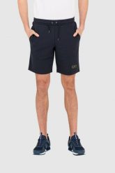 EA7 Granatowe męskie szorty dresowe. Niebieskie szorty męskie EA7 Emporio Armani, z bawełny, bez kołnierzyka. W wyprzedaży za 322.99 zł.