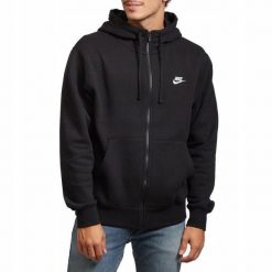 Bluza na co dzień męska NIKE SPORTSWEAR CLUB na zamek z kapturem. Czarne bluzy z kapturem męskie Nike, m. Za 189.00 zł.