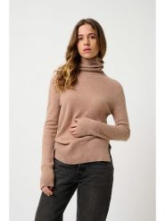AUTHENTIC CASHMERE Kaszmirowy golf "Fornet" w kolorze jasnobrązowym rozmiar: L. Brązowe golfy damskie AUTHENTIC CASHMERE, l, bez wzorów, z kaszmiru, bez ramiączek. Za 369.99 zł.