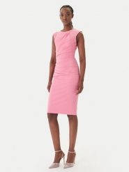 Rinascimento Sukienka koktajlowa CFC0127683003 Różowy Slim Fit. Czerwone sukienki damskie RINASCIMENTO, s, bez wzorów, z syntetyku, wizytowe, bez kołnierzyka, bez ramiączek. Za 449.99 zł.