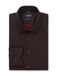 OLYMP Koszula "Luxor" - Modern fit - w kolorze bordowym rozmiar: 44. Różowe koszule męskie Olymp, bez wzorów, z bawełny, bez kołnierzyka, bez ramiączek. Za 135.49 zł.