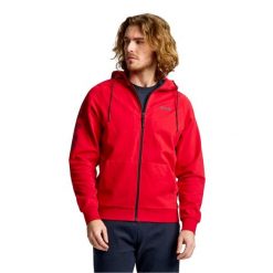 Bluza Z Kapturem Slam Logo Fz Dorosłych. Czerwone bluzy sportowe męskie SLAM, bez wzorów, z bawełny, sportowe, bez kołnierzyka, bez ramiączek. Za 489.99 zł.