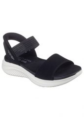 Sandały SKECHERS SLIP INS - SUMMERVILLE Czarny. Czarne sandały damskie Skechers, bez wzorów, z materiału, bez obcasa. Za 296.99 zł.