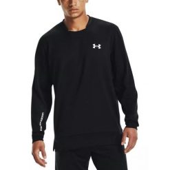Bluza męska Under Armour Armour Terry Crew. Czarne bluzy bez kaptura męskie Under Armour, m, ze splotem. Za 119.99 zł.