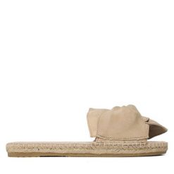 Klapki Manebi. Brązowe klapki damskie Manebi, bez wzorów, bez obcasa. Za 329.99 zł.
