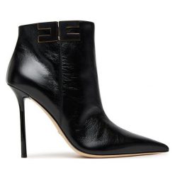 Botki Elisabetta Franchi. Czarne botki damskie Elisabetta Franchi, bez obcasa, na szpilce, bez zapięcia. Za 3,769.00 zł.