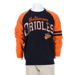 Second life - Męski sweter MLB Baltimore Orioles - Stan bardzo dobry. Czarne swetry męskie MAJOR LEAGUE BASEBALL, m, bez wzorów, bez kołnierzyka. Za 127.76 zł.