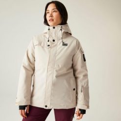 Ski Life Damska kurtka narciarska. Brązowe kurtki damskie Dare 2b, na zimę, bez wzorów, bez kaptura. Za 699.99 zł.